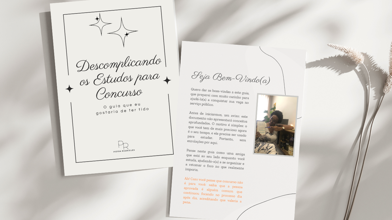 Mockup do e-book Descomplicando os Estudos para Concurso